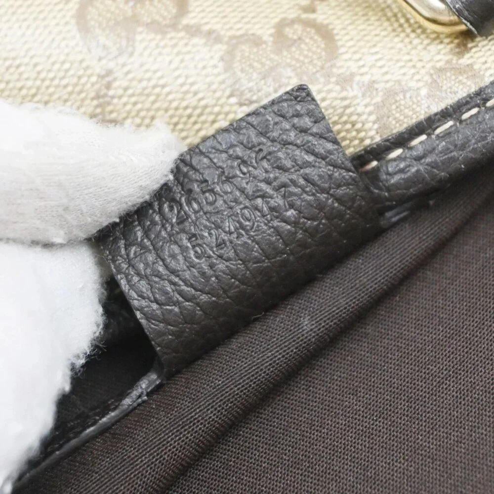 GUCCI GG Pattern Crystal Shoulder Tote Bag Coating Canvas Leather Brown 87EG286 - Picture 12 of 15